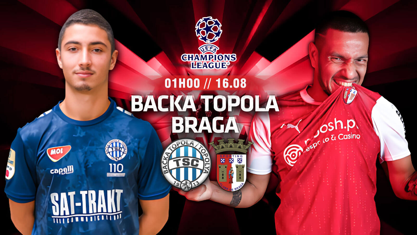 Nhận định bóng đá Backa Topola vs Braga 1h ngày 16/8