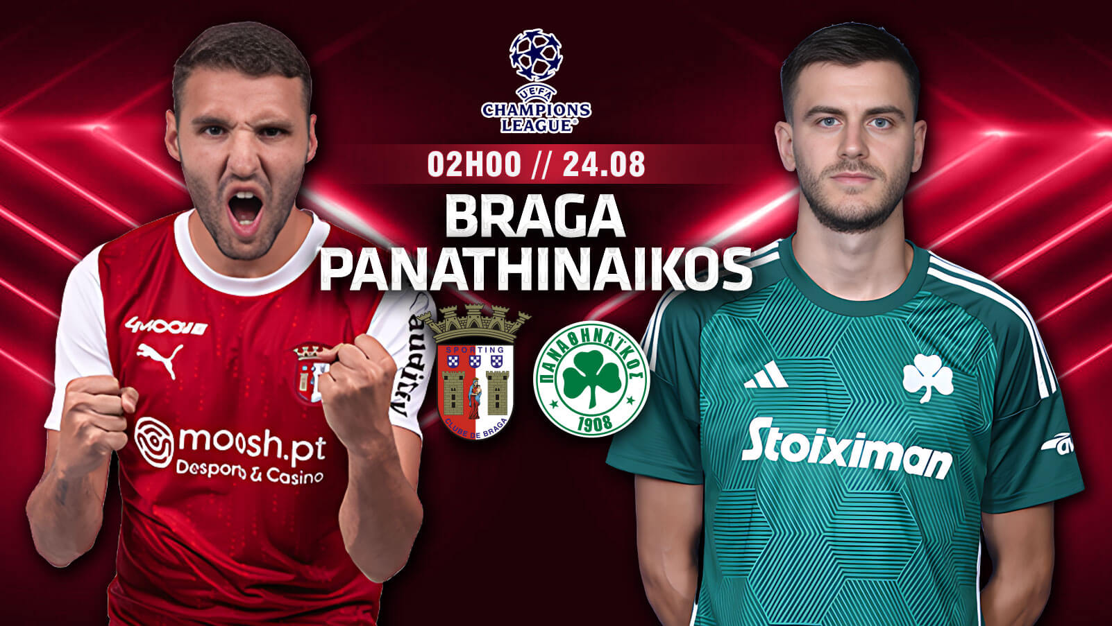Nhận định bóng đá Braga vs Panathinaikos 2h ngày 24/8