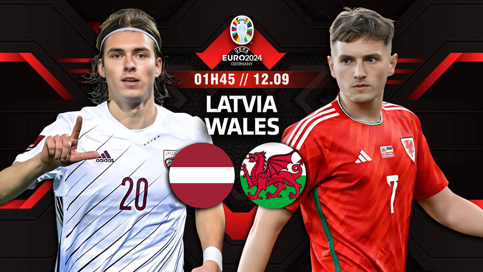 Nhận định bóng đá Latvia vs Wales 1h45 ngày 12/9