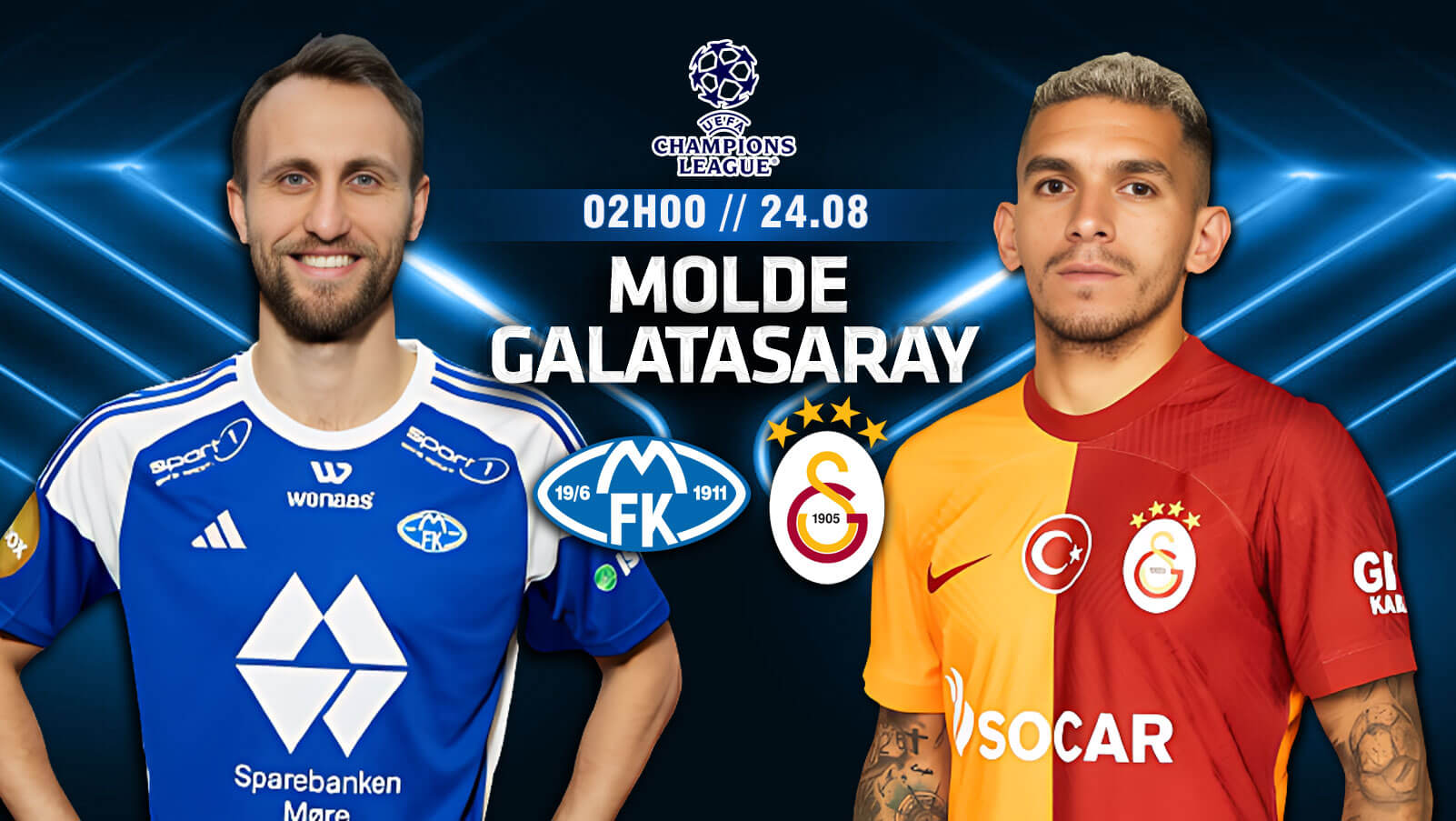 Nhận định bóng đá Molde vs Galatasaray 2h ngày 24/8