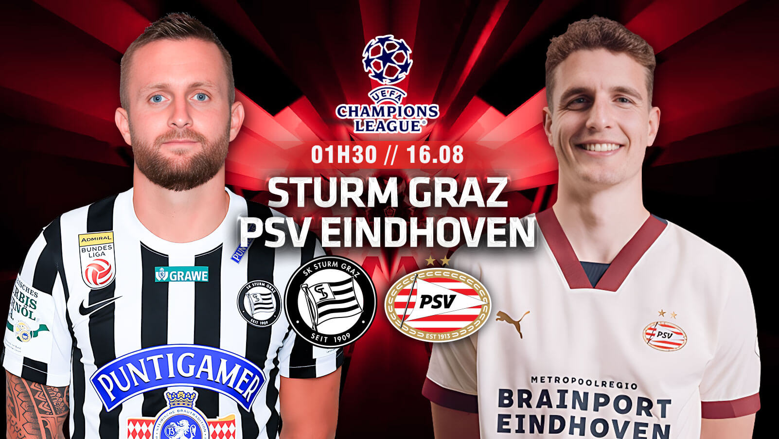 Nhận định bóng đá Sturm Graz vs PSV Eindhoven 1h30 ngày 16/8