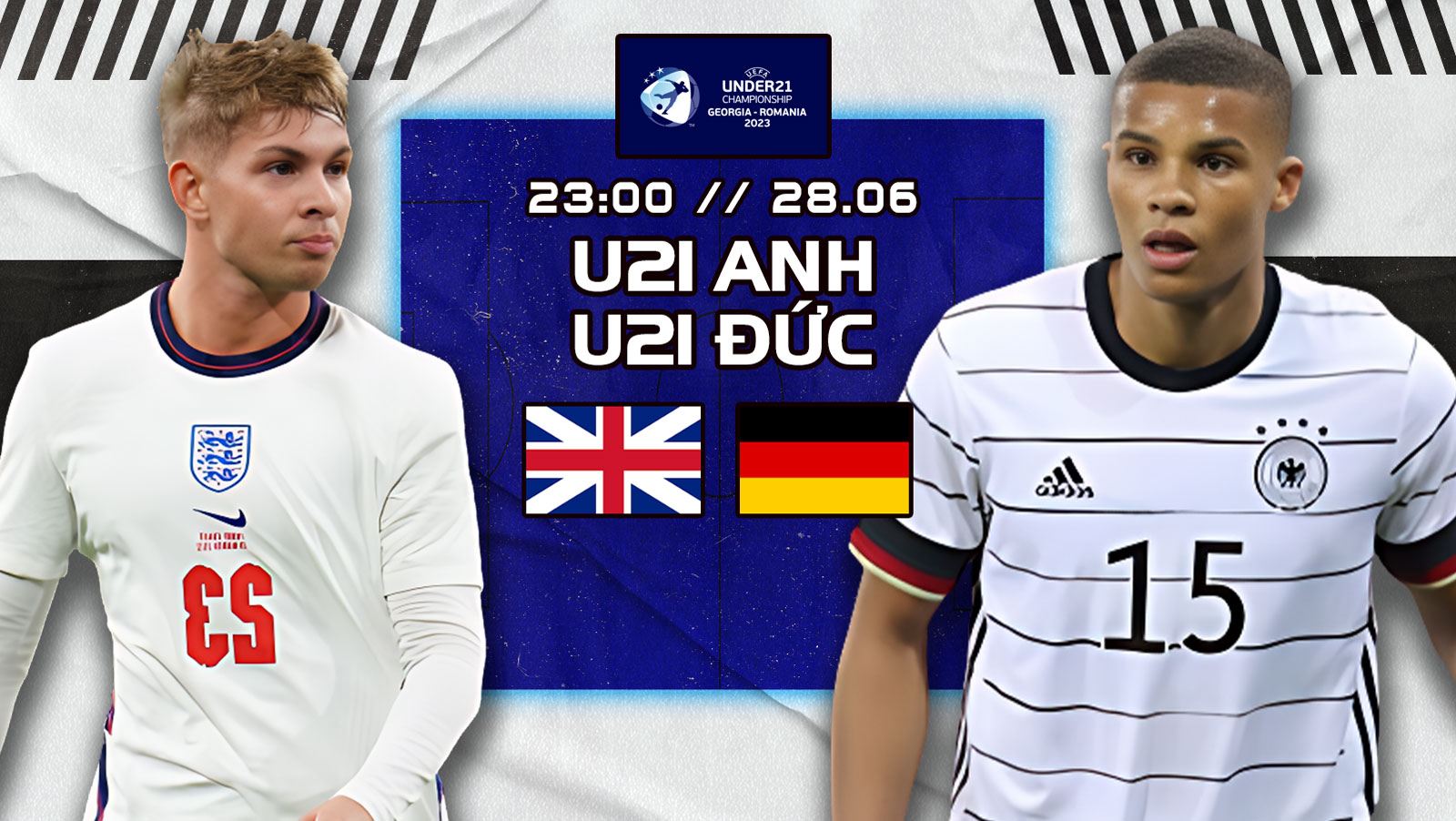 Nhận định bóng đá U21 Anh vs U21 Đức 23h ngày 28/6 – U21 Euro
