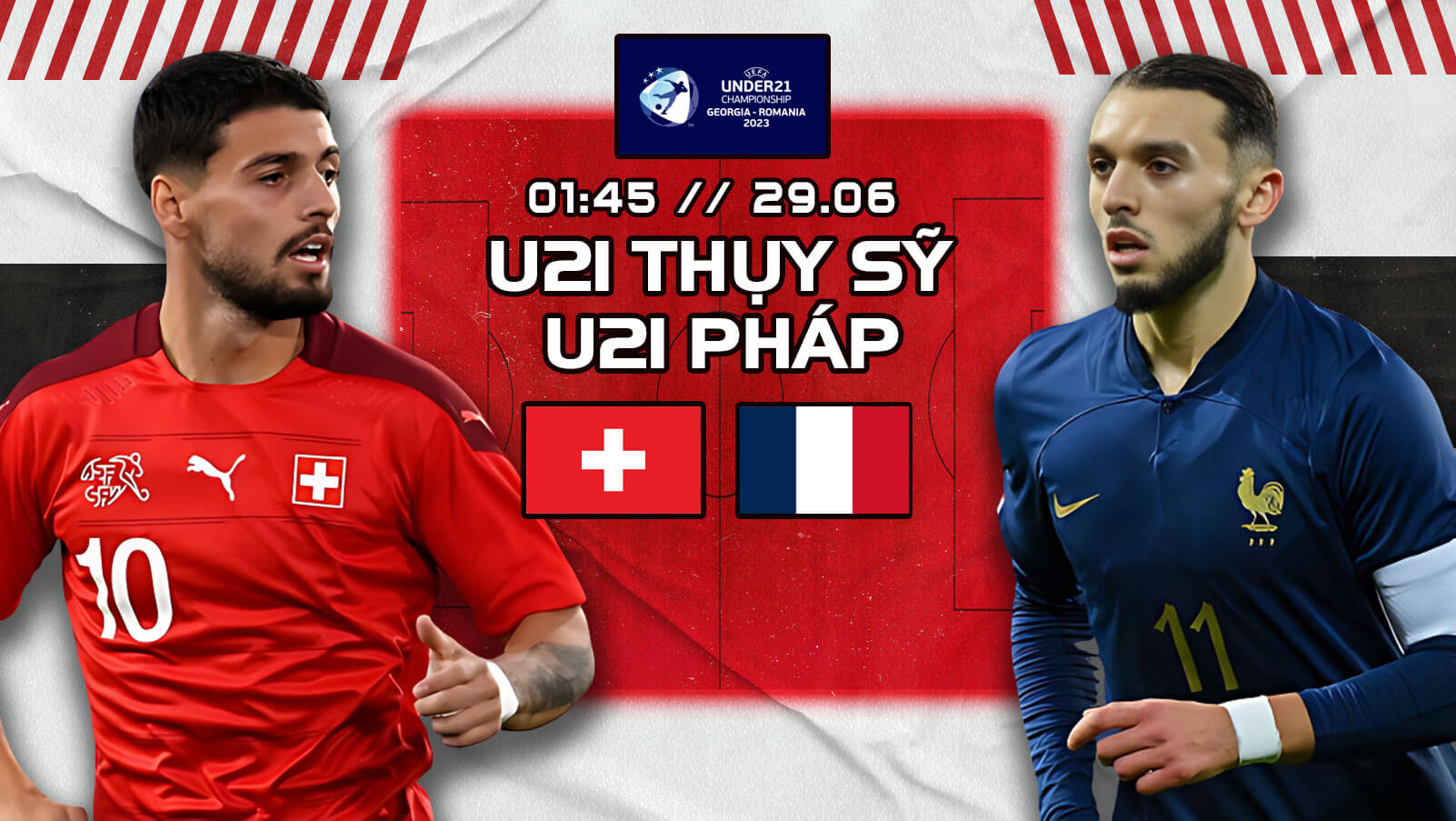 Nhận định bóng đá U21 Thuỵ Sĩ vs U21 Pháp 1h45 ngày 29/6 – U21 Euro