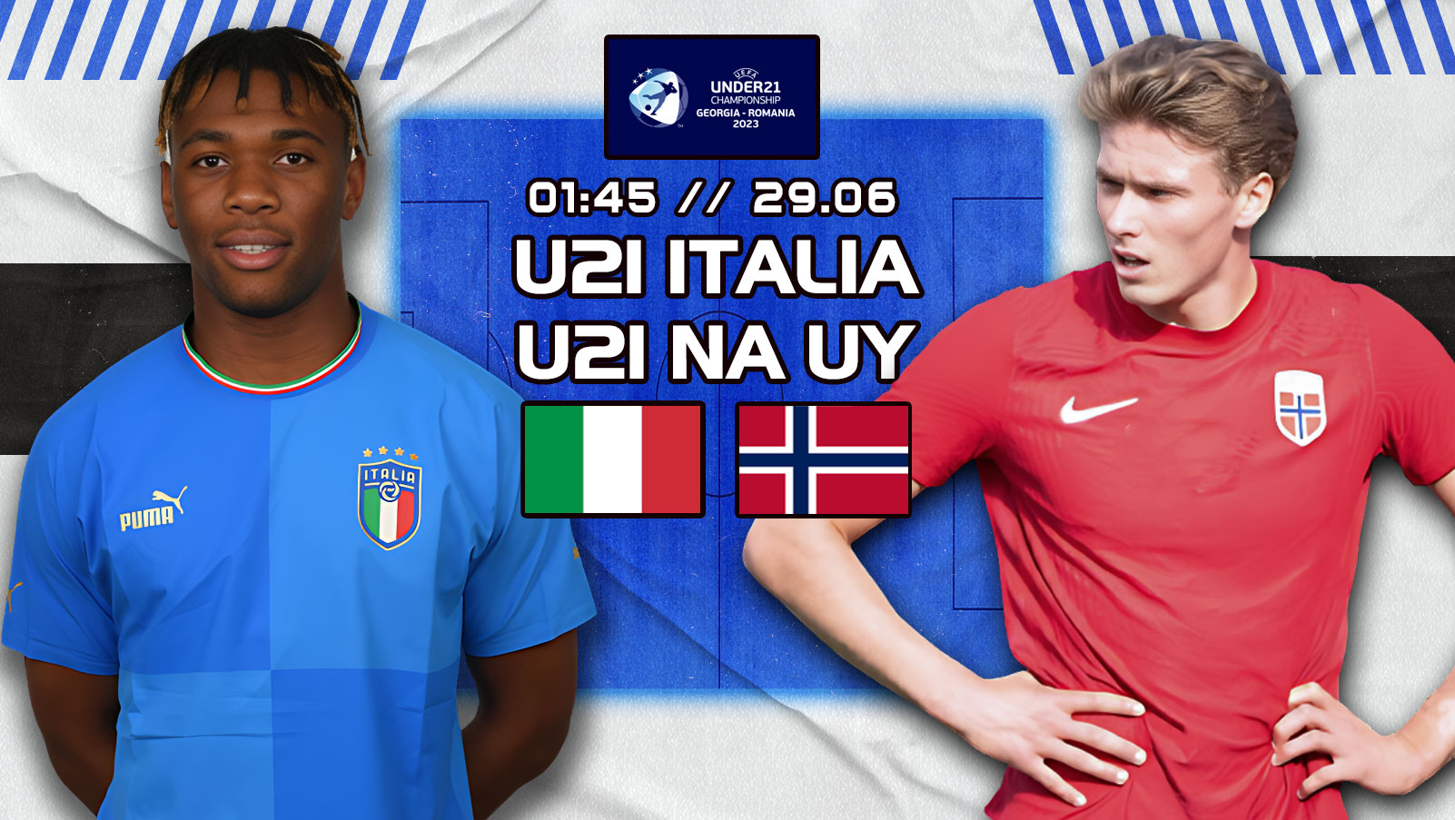 Nhận định bóng đá U21 Ý vs U21 Na Uy 1h45 ngày 29/6 – U21 Euro