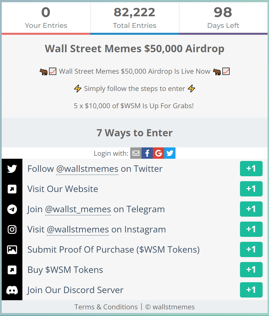 Wall Street Memes (WSM) Airdrop