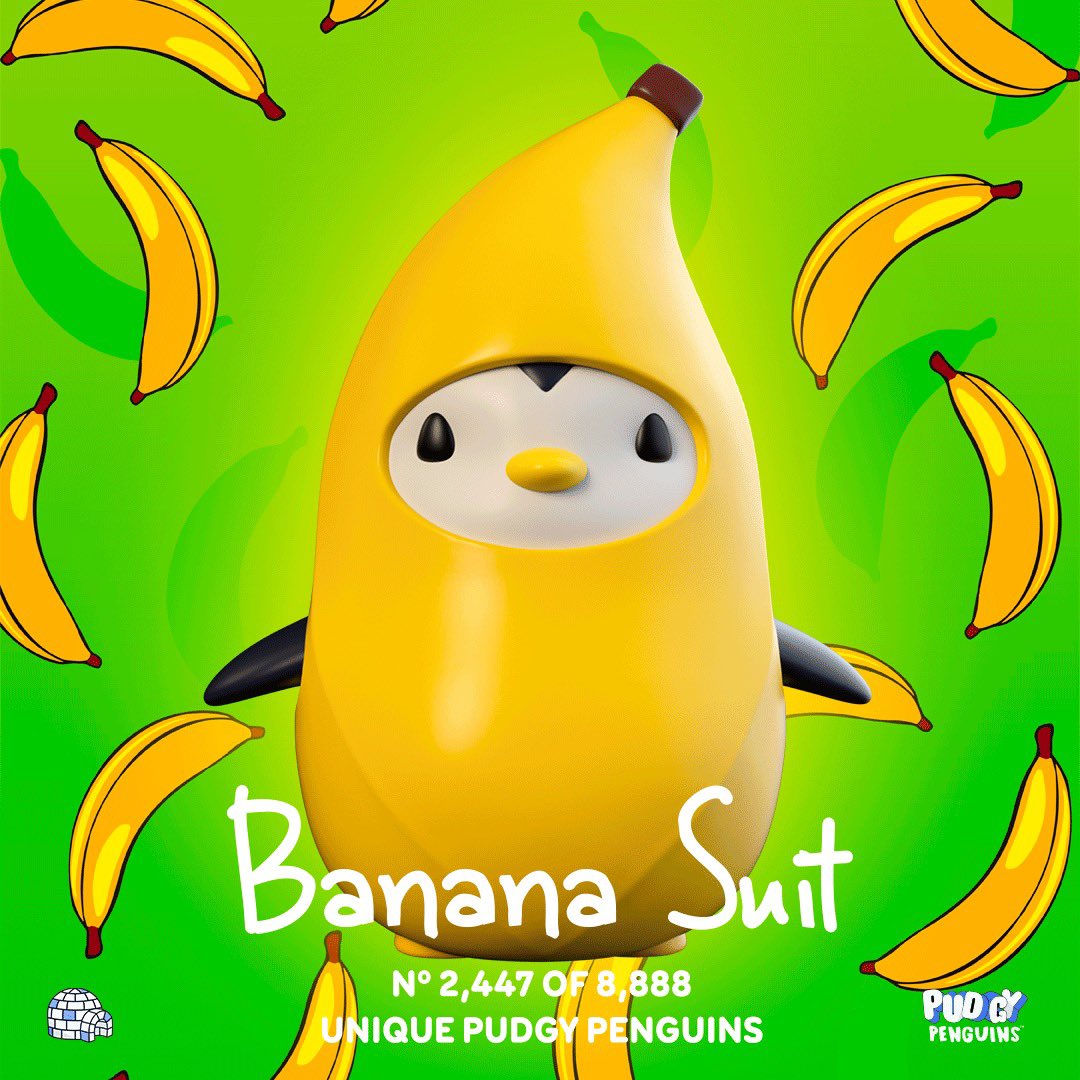 Pudgy Penguins Banana Suit  giveaway